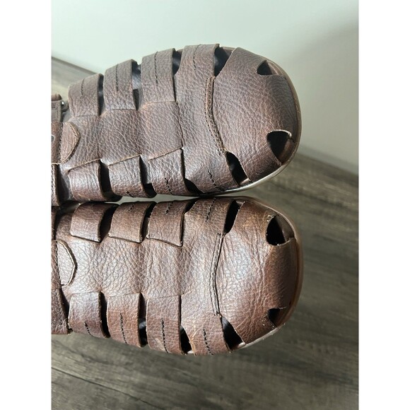 Olukai Mohalu Fisherman Brown Leather Closed-Toe Sandals Sz 12 main image 5